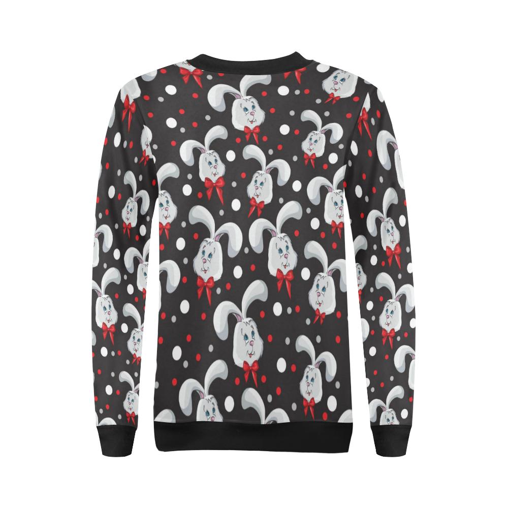 Rabbit Pattern Print Design RB012 Women Long Sleeve Sweatshirt-JorJune
