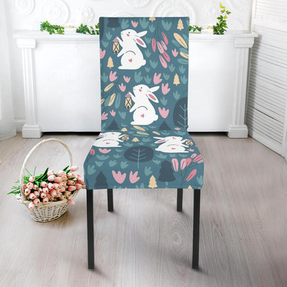 Rabbit Pattern Print Design RB013 Dining Chair Slipcover-JORJUNE.COM