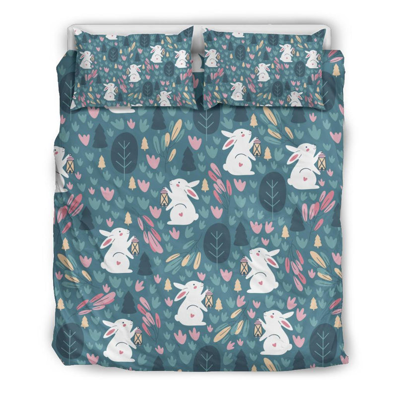 Rabbit Pattern Print Design RB013 Duvet Cover Bedding Set-JORJUNE.COM