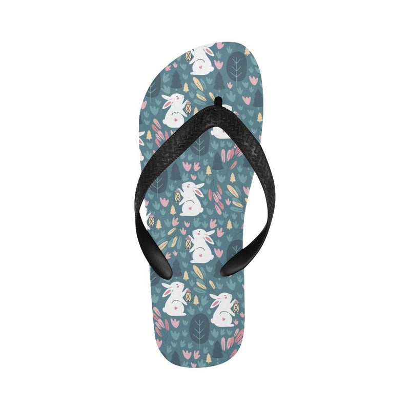 Rabbit Pattern Print Design RB013 Flip Flops-JorJune