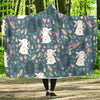 Rabbit Pattern Print Design RB013 Hooded Blanket-JORJUNE.COM