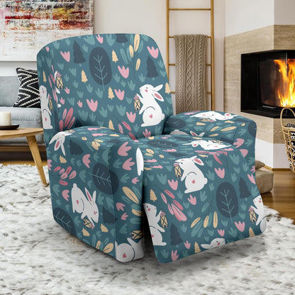 Rabbit Pattern Print Design RB013 Recliner Slipcover-JORJUNE.COM