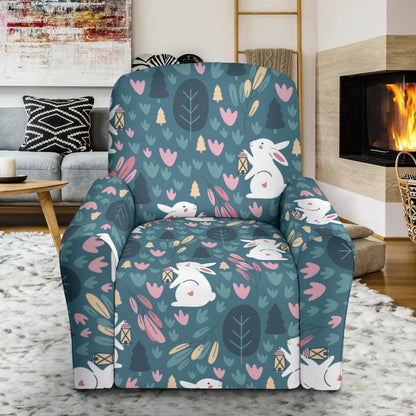 Rabbit Pattern Print Design RB013 Recliner Slipcover-JORJUNE.COM