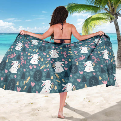 Rabbit Pattern Print Design RB013 Sarong Pareo Wrap-JORJUNE.COM