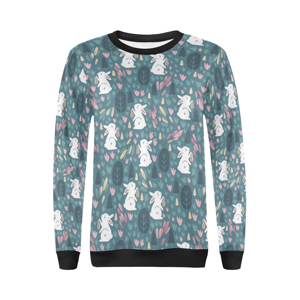 Rabbit Pattern Print Design RB013 Women Long Sleeve Sweatshirt-JorJune