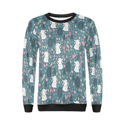 Rabbit Pattern Print Design RB013 Women Long Sleeve Sweatshirt-JorJune