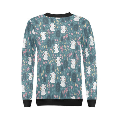 Rabbit Pattern Print Design RB013 Women Long Sleeve Sweatshirt-JorJune