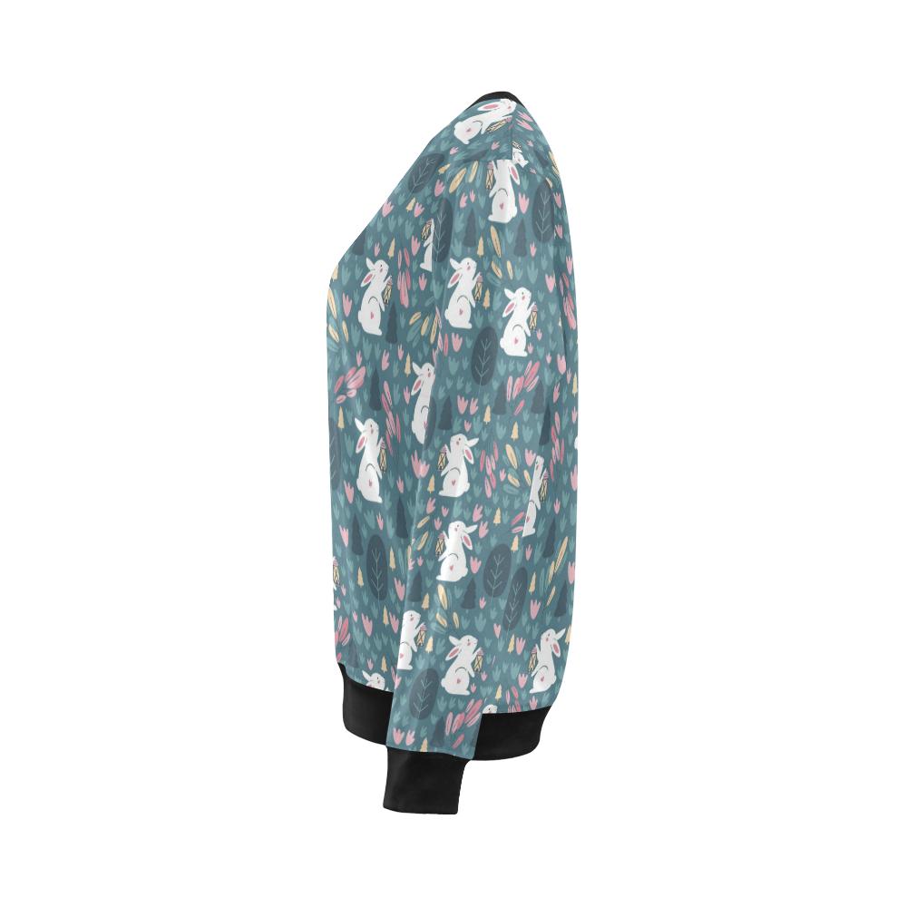 Rabbit Pattern Print Design RB013 Women Long Sleeve Sweatshirt-JorJune
