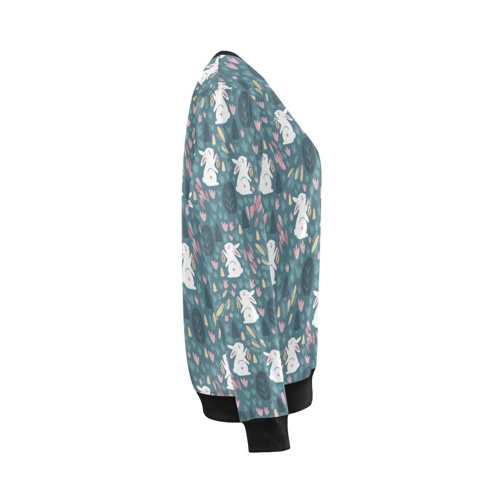 Rabbit Pattern Print Design RB013 Women Long Sleeve Sweatshirt-JorJune
