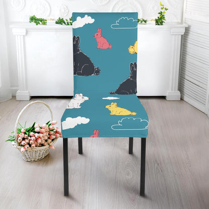 Rabbit Pattern Print Design RB014 Dining Chair Slipcover-JORJUNE.COM