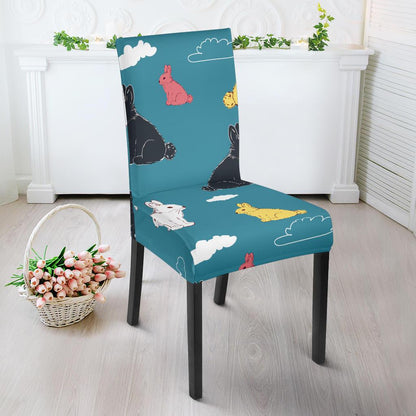 Rabbit Pattern Print Design RB014 Dining Chair Slipcover-JORJUNE.COM
