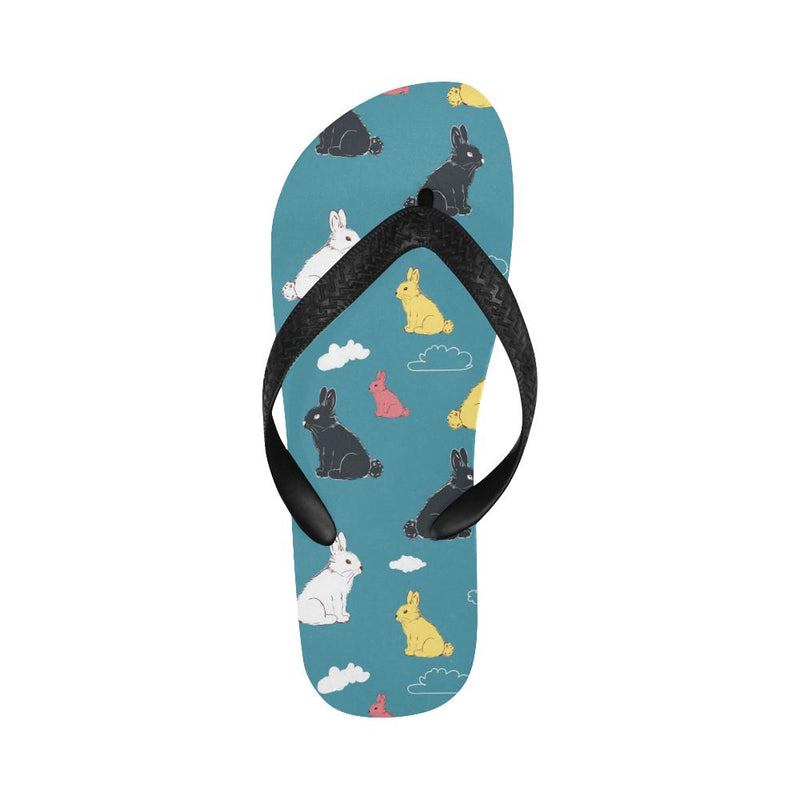 Rabbit Pattern Print Design RB014 Flip Flops-JorJune