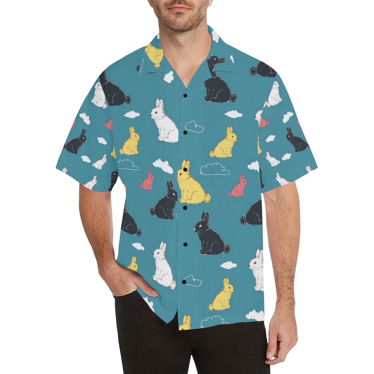 Rabbit Pattern Print Design RB014 Men Hawaiian Shirt-JorJune