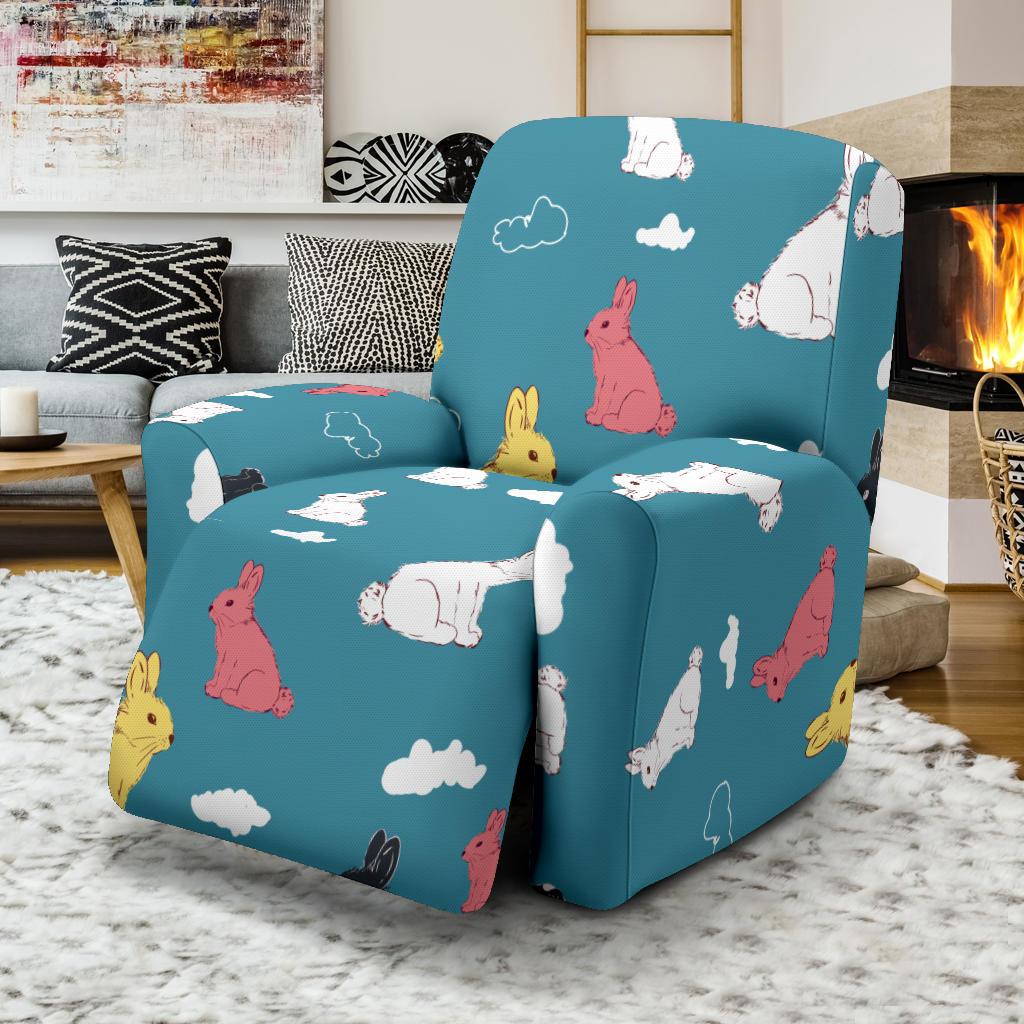 Rabbit Pattern Print Design RB014 Recliner Slipcover-JORJUNE.COM