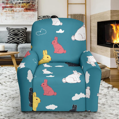 Rabbit Pattern Print Design RB014 Recliner Slipcover-JORJUNE.COM