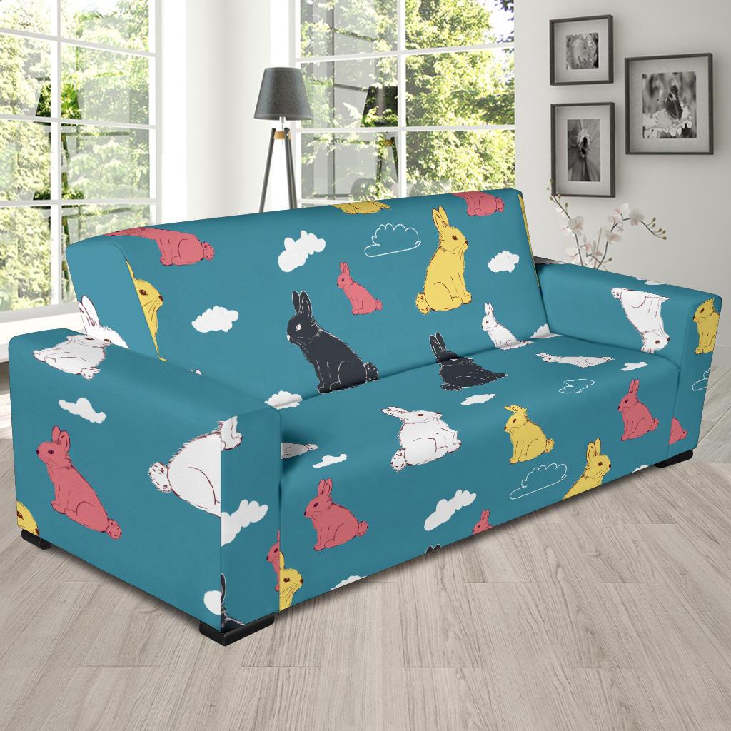 Rabbit Pattern Print Design RB014 Sofa Slipcover-JORJUNE.COM