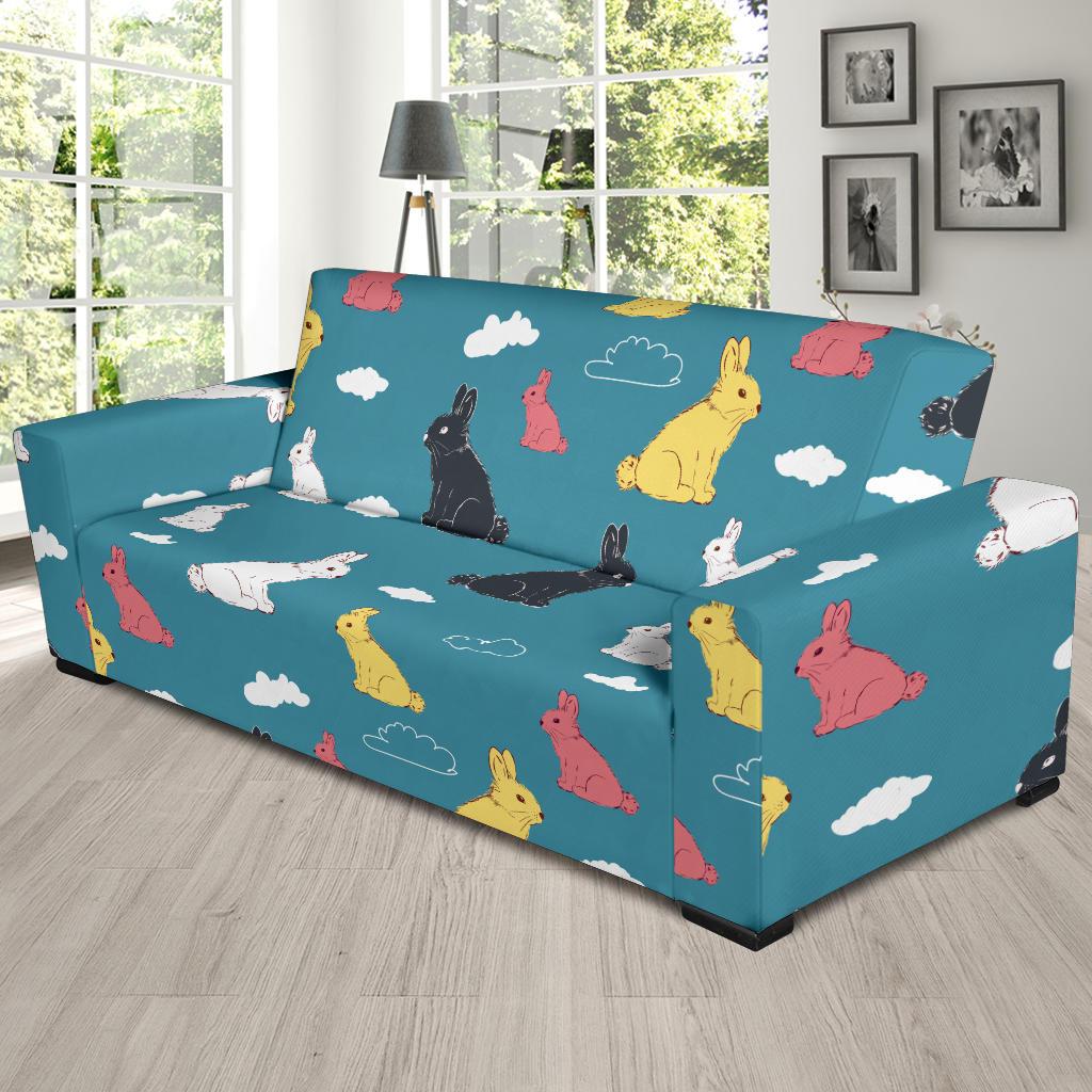 Rabbit Pattern Print Design RB014 Sofa Slipcover-JORJUNE.COM