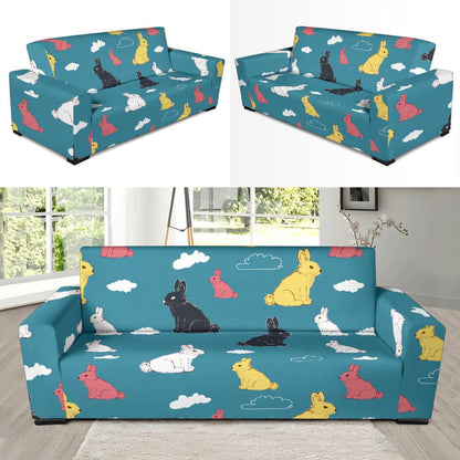 Rabbit Pattern Print Design RB014 Sofa Slipcover-JORJUNE.COM