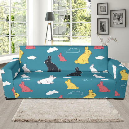 Rabbit Pattern Print Design RB014 Sofa Slipcover-JORJUNE.COM
