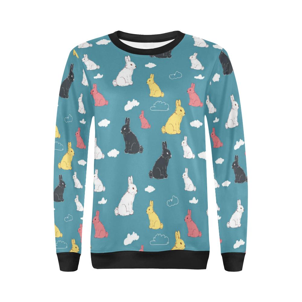 Rabbit Pattern Print Design RB014 Women Long Sleeve Sweatshirt-JorJune