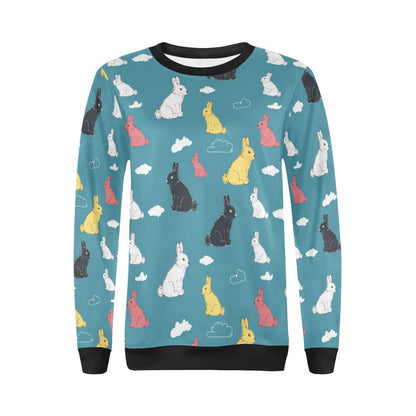 Rabbit Pattern Print Design RB014 Women Long Sleeve Sweatshirt-JorJune