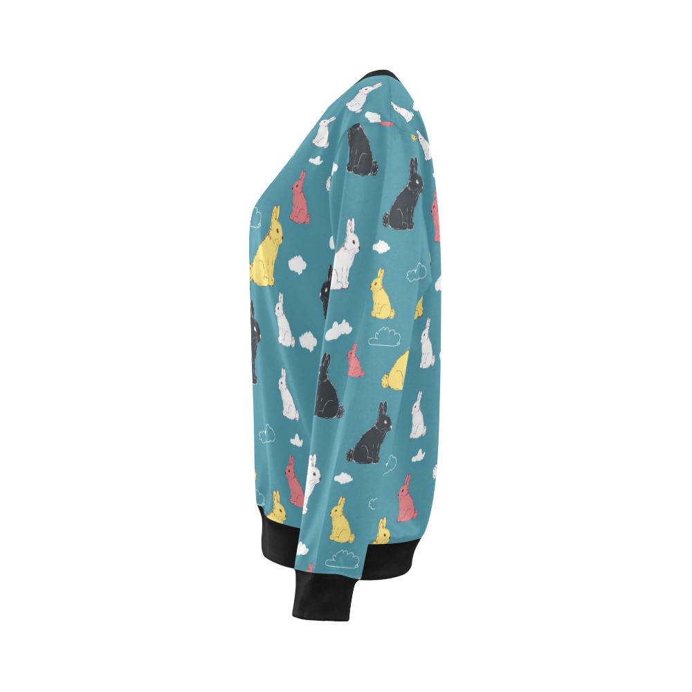 Rabbit Pattern Print Design RB014 Women Long Sleeve Sweatshirt-JorJune