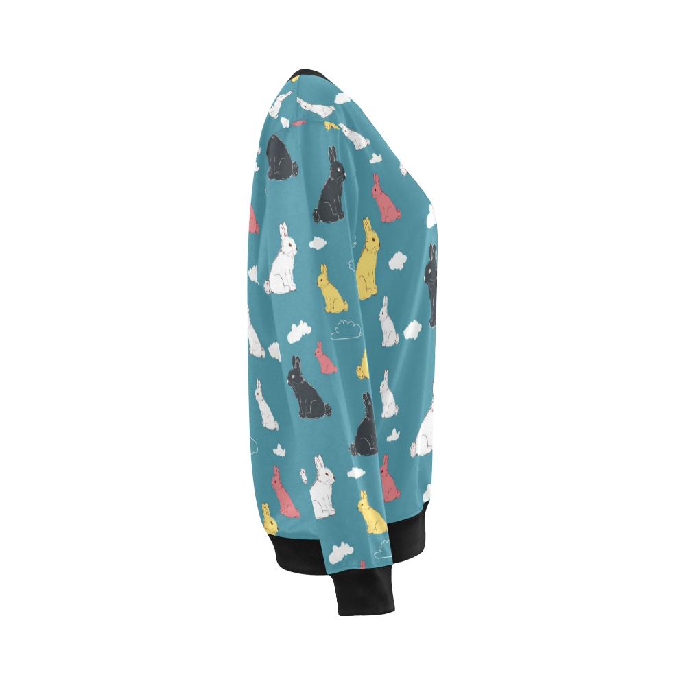 Rabbit Pattern Print Design RB014 Women Long Sleeve Sweatshirt-JorJune