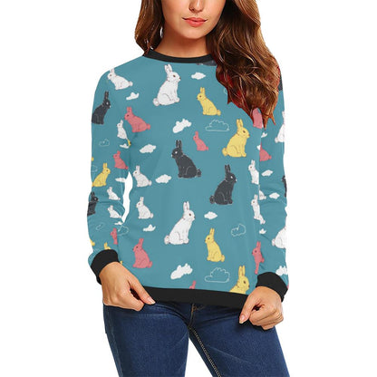 Rabbit Pattern Print Design RB014 Women Long Sleeve Sweatshirt-JorJune