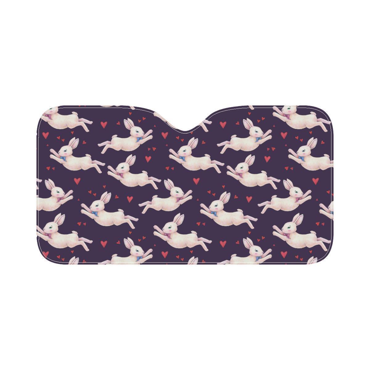 Rabbit Pattern Print Design RB016 Car Sun Shade-JorJune