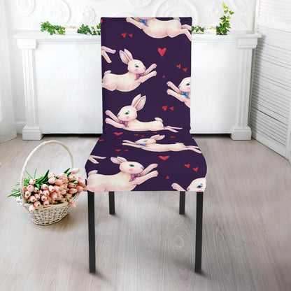 Rabbit Pattern Print Design RB016 Dining Chair Slipcover-JORJUNE.COM
