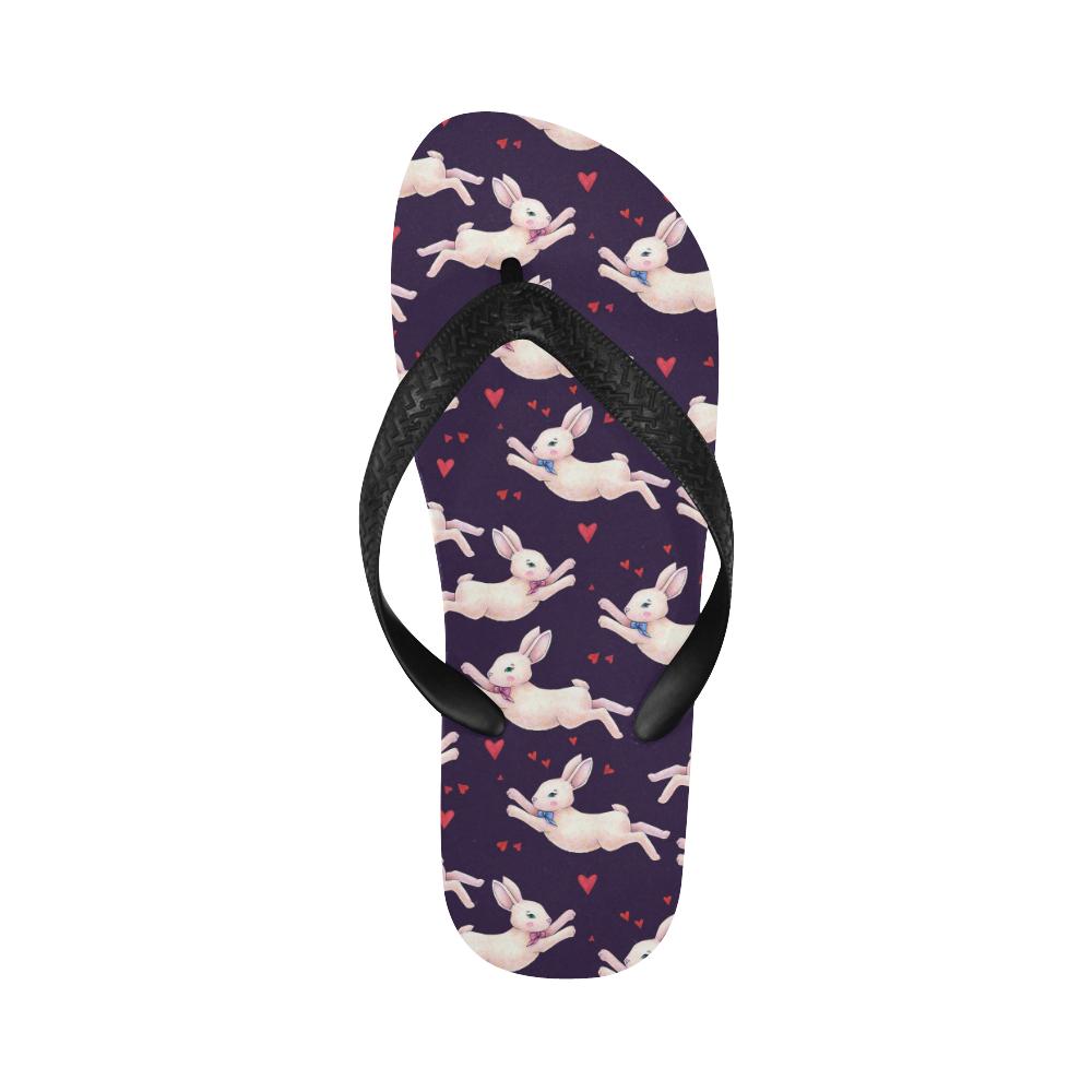 Rabbit Pattern Print Design RB016 Flip Flops-JorJune