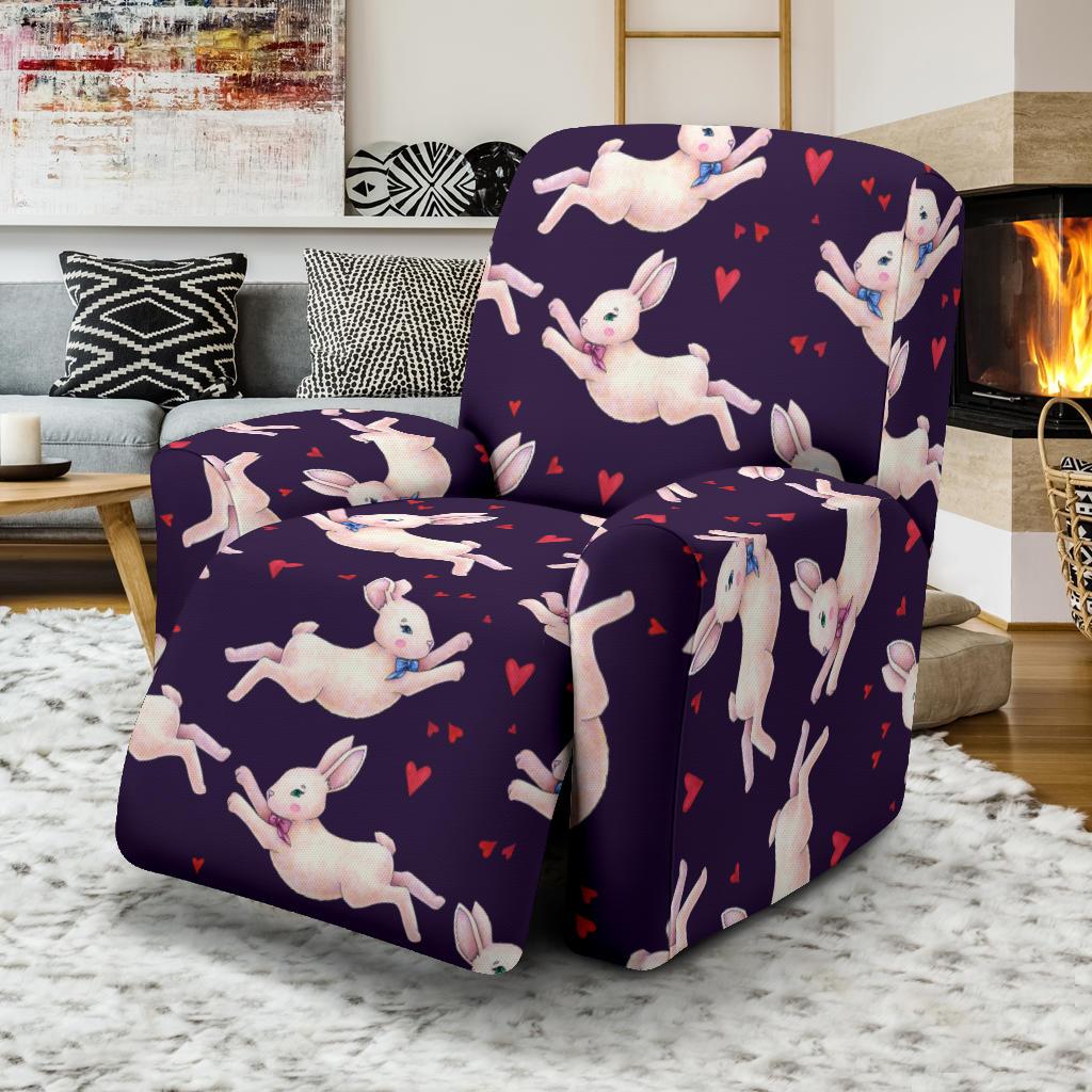 Rabbit Pattern Print Design RB016 Recliner Slipcover-JORJUNE.COM
