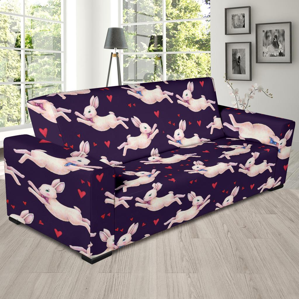 Rabbit Pattern Print Design RB016 Sofa Slipcover-JORJUNE.COM