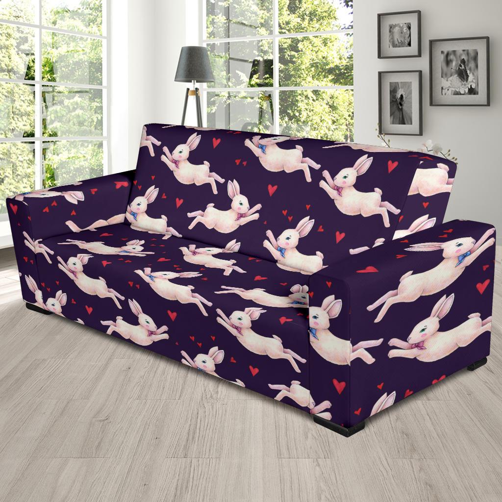 Rabbit Pattern Print Design RB016 Sofa Slipcover-JORJUNE.COM
