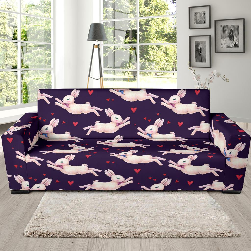 Rabbit Pattern Print Design RB016 Sofa Slipcover-JORJUNE.COM