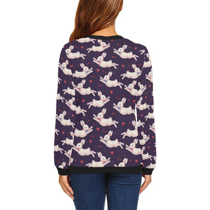 Rabbit Pattern Print Design RB016 Women Long Sleeve Sweatshirt-JorJune
