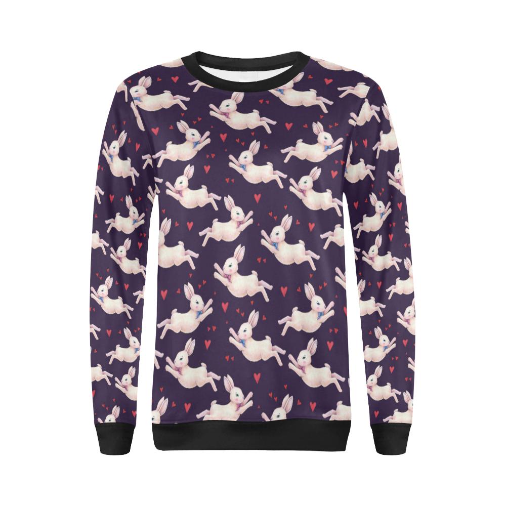 Rabbit Pattern Print Design RB016 Women Long Sleeve Sweatshirt-JorJune