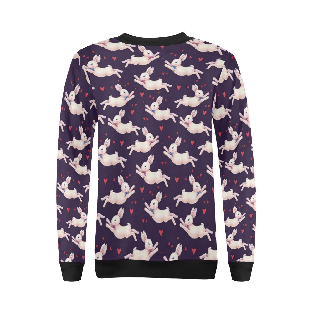 Rabbit Pattern Print Design RB016 Women Long Sleeve Sweatshirt-JorJune