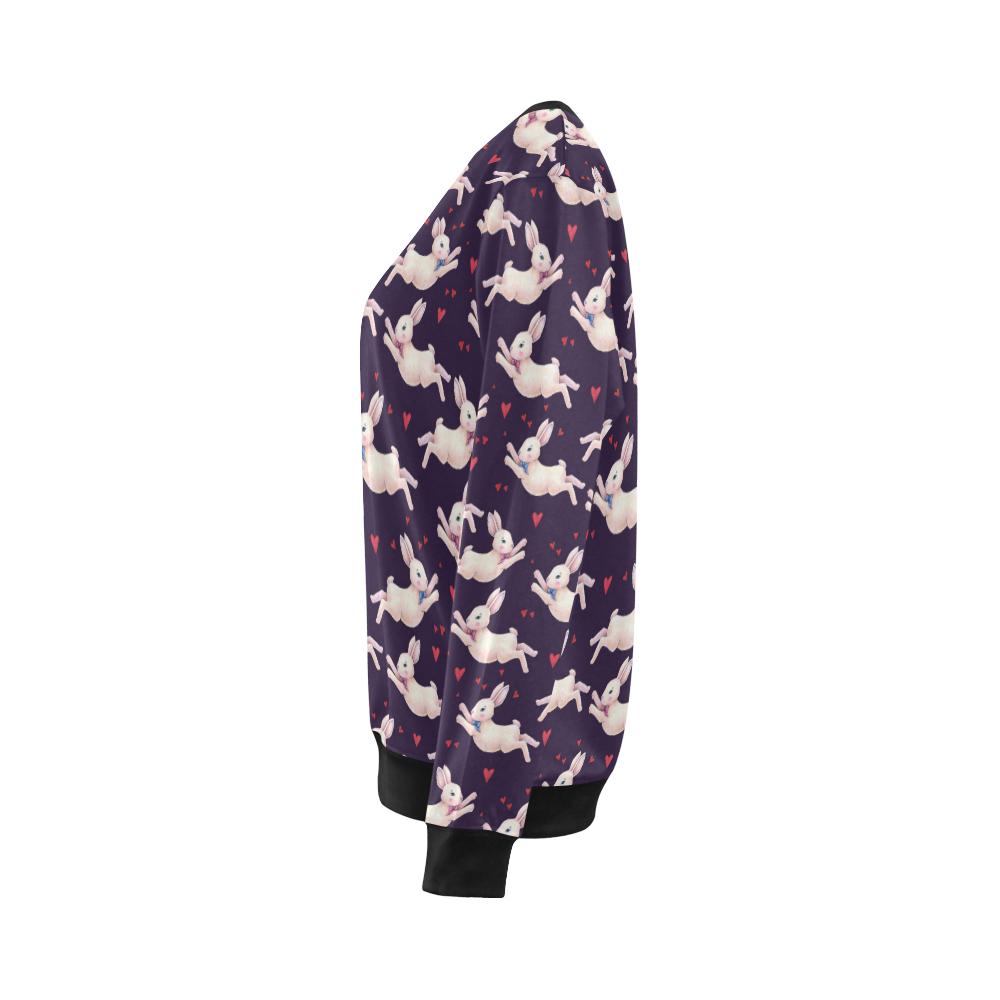 Rabbit Pattern Print Design RB016 Women Long Sleeve Sweatshirt-JorJune
