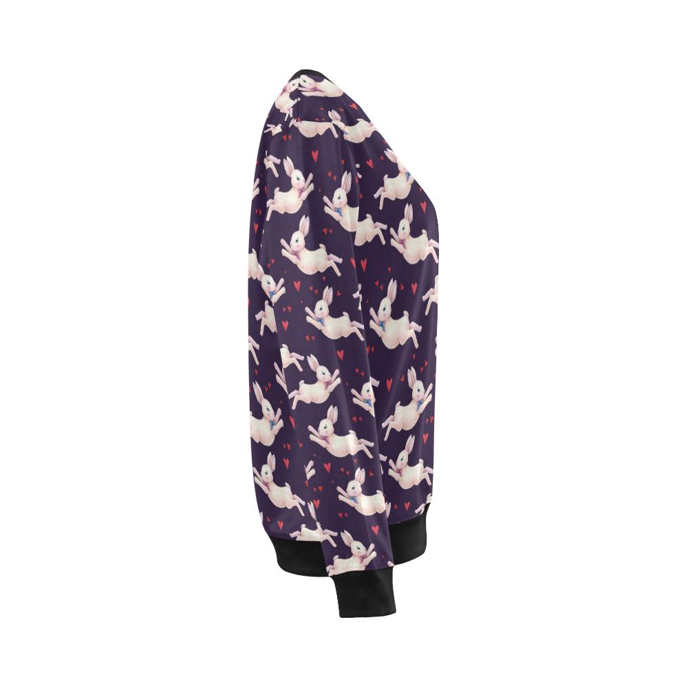 Rabbit Pattern Print Design RB016 Women Long Sleeve Sweatshirt-JorJune