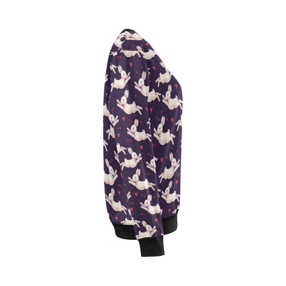 Rabbit Pattern Print Design RB016 Women Long Sleeve Sweatshirt-JorJune