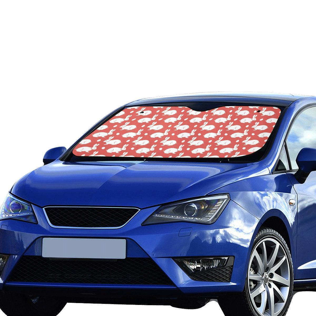 Rabbit Pattern Print Design RB017 Car Sun Shade-JorJune
