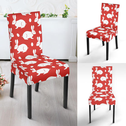 Rabbit Pattern Print Design RB017 Dining Chair Slipcover-JORJUNE.COM