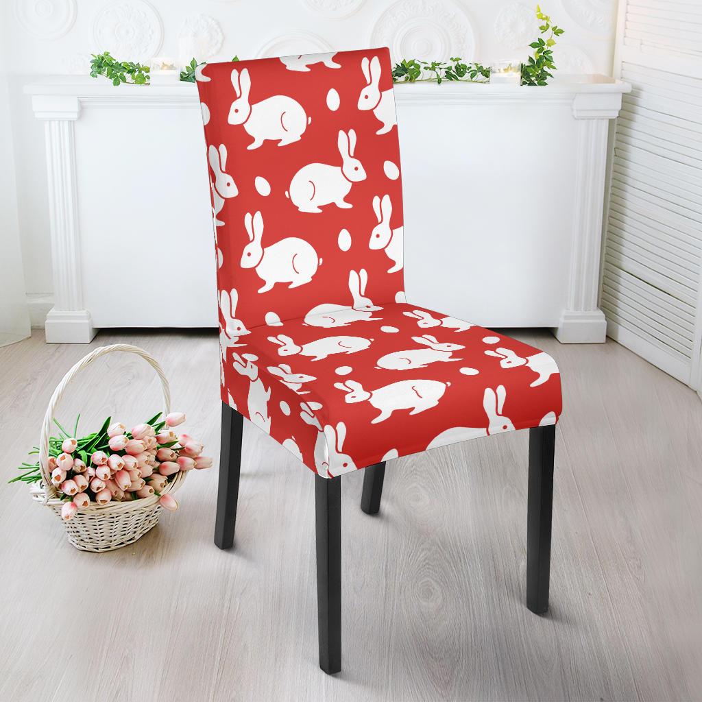 Rabbit Pattern Print Design RB017 Dining Chair Slipcover-JORJUNE.COM