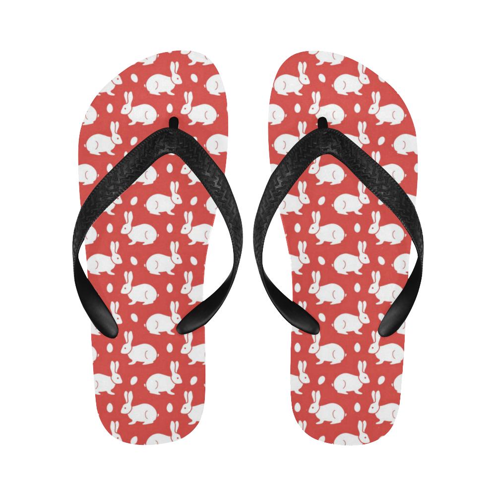 Rabbit Pattern Print Design RB017 Flip Flops-JorJune