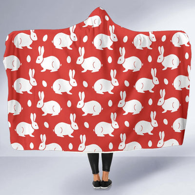 Rabbit Pattern Print Design RB017 Hooded Blanket-JORJUNE.COM