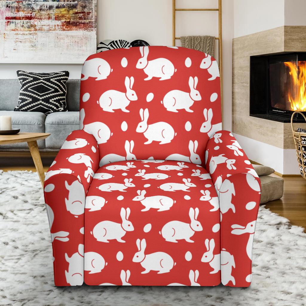 Rabbit Pattern Print Design RB017 Recliner Slipcover-JORJUNE.COM
