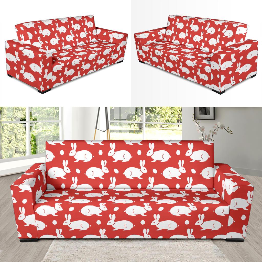 Rabbit Pattern Print Design RB017 Sofa Slipcover-JORJUNE.COM