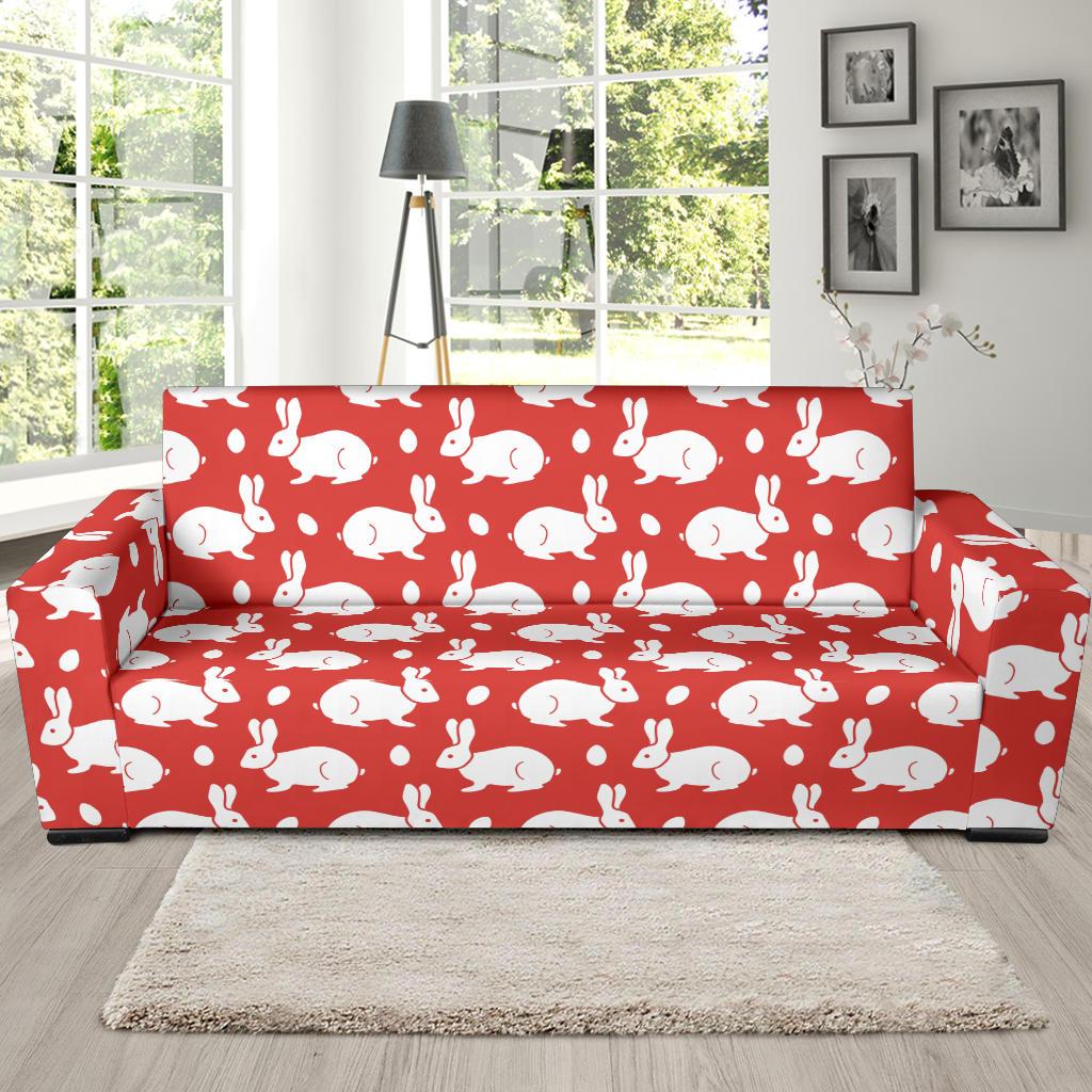 Rabbit Pattern Print Design RB017 Sofa Slipcover-JORJUNE.COM