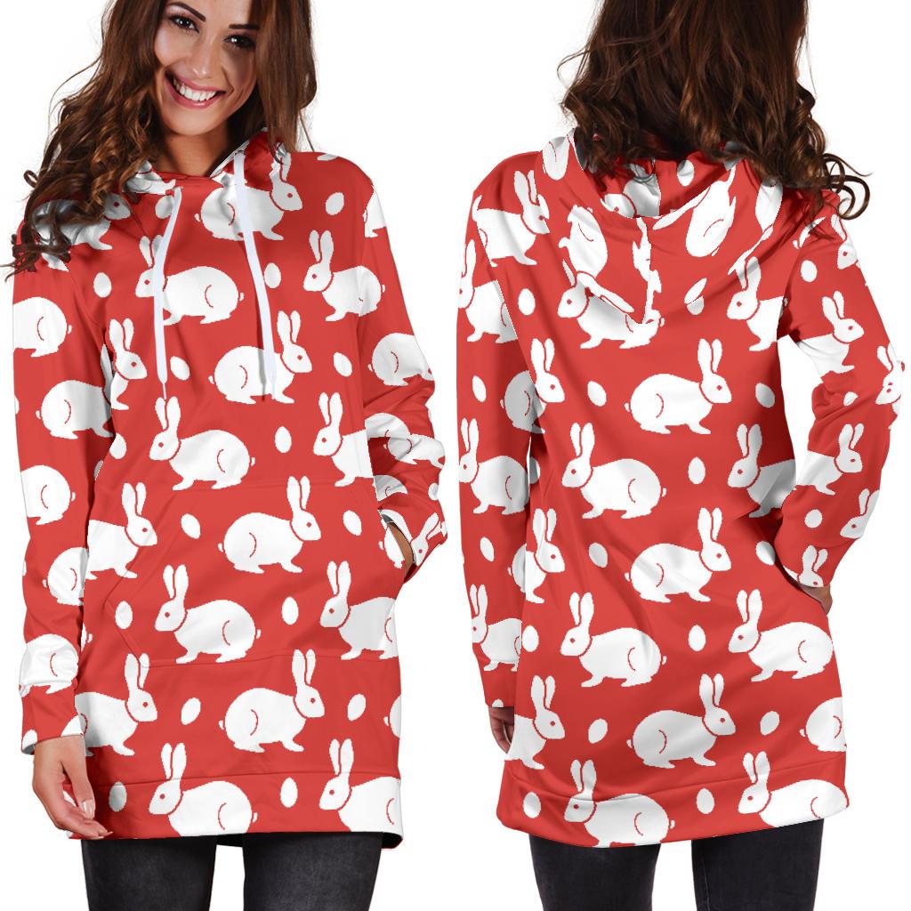 Rabbit Pattern Print Design RB017 Women Hoodie Dress